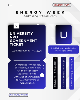 Picture of Energy Week:  University, NPO, Government Ticket
