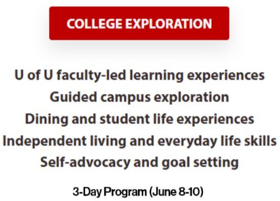 Picture of UTAH FOR ALL: COLLEGE EXPLORATION - 3 Day Program 